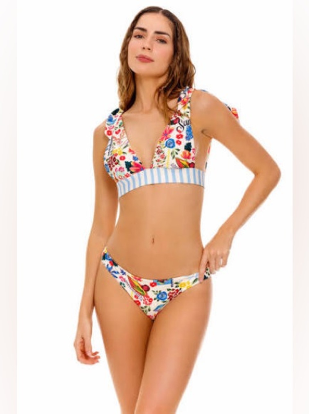 NWT Set Agua Bendita Laurie Citrus Bikini Size S